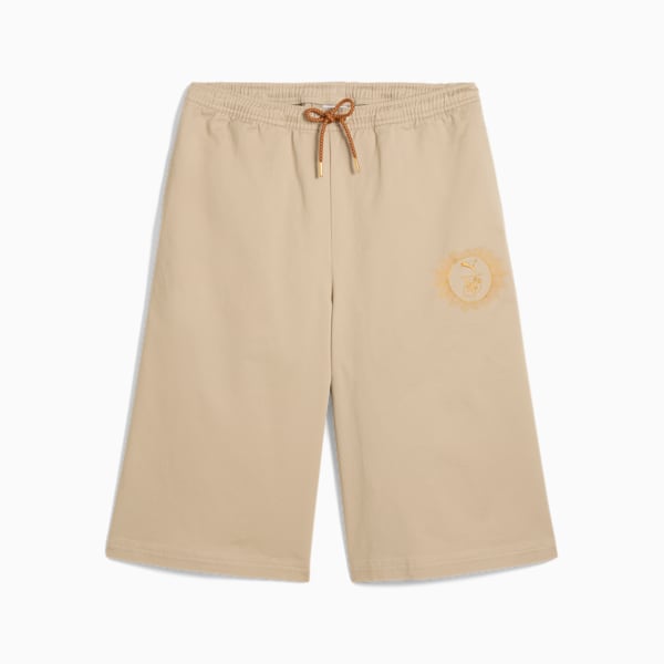 PUMA x HARRY POTTER Women's Relaxed Fit 14" Jorts, Toasted Almond, extralarge-IND
